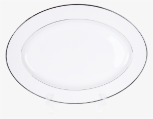 Platter White/silver China 12” X 16“ - Moon