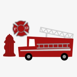 Firefighting Set Svg Files For Scrapbooking Firefighter - Firetruck Misskatecuttables