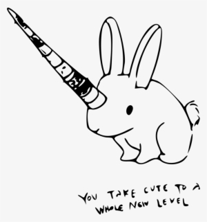 Computer Icons Drawing Coloring Book Rabbit Line Art - Bunnycorn Outline