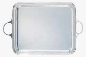 Tray With Handles Silver 40 X 51 Cm - Serving Tray