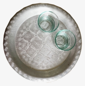 Mini Moroccan Aluminum Tray - Aluminium