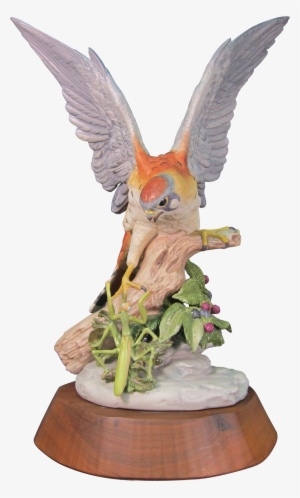 Rare Cybis Red Tailed Hawk With Praying Mantis - Figurine