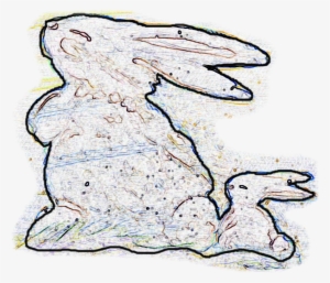 Bunny Craft Pattern Outline - Rabbit