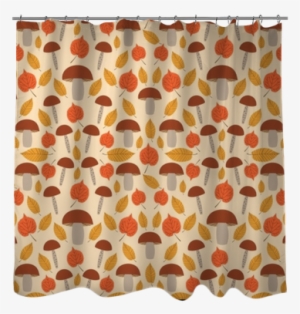 Gold Tree Leaves And Mushrooms Background - Wallpaper