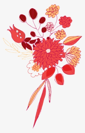 Hand Drawn Illustration Inside Page Flower Png Transparent - Illustration