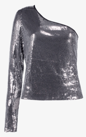 The One Shoulder Sequin Top - All Over Sequin Top
