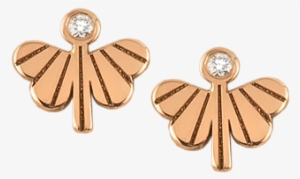 Diamond Butterfly Angle Earrings - Earring