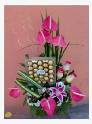 Floral Luz - Arreglo De Flores Con Chocolate