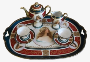 Antique Royal Vienna Style Porcelain Tete A Tete Tea - Tea