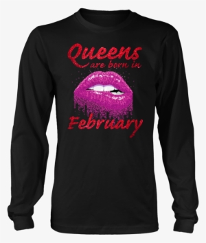 Queens Are Born In February Sexy Lips Red Glitter T-shirt - Fishing Saved Me From Becoming Shirt