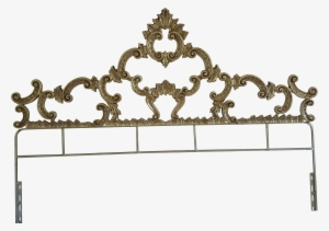 Antique Silver Leaf Scrolled King Headboard On Chairish - Headboard