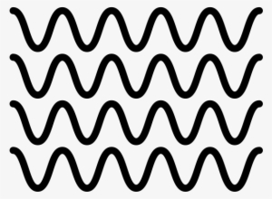 Wave Pattern Rubber Stamp - Line Art