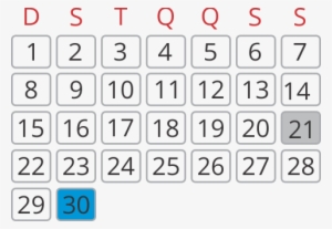 Calendario - Outubro 2018 Png
