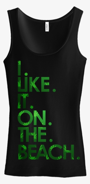 Black Weed Leaf Womens - Active Tank