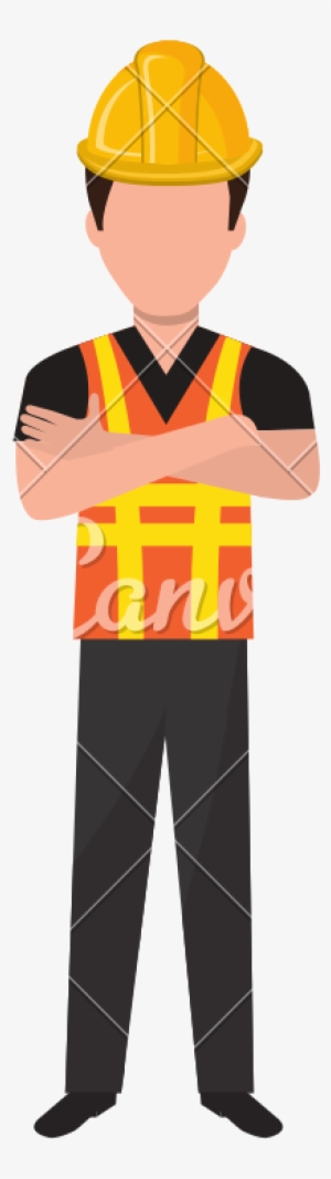 Construction Worker Vector - Homem Trabalhador Em Desenho