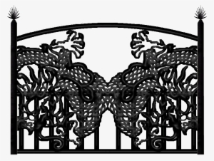 Dragon Wrought Iron Fence - Fence