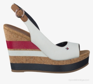 Tommy Hilfiger White Tommy Hilfiger Wedge Sandals Estelle - Tommy Hilfiger Compensées