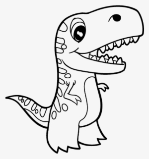 Dibujo De Tiranosaurio Beb Para Colorear Dinosaurios - Baby T Rex Coloring Pages