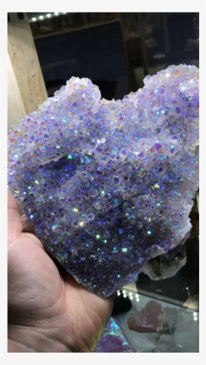 Rainbow Aura Crystaline Amethyst Decorator - Artificial Flower