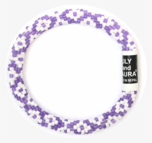 Purple And White Little Diamonds - Circle