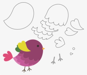 Molde De Passarinho Para Feltro Eva E Artesanatos - Moldes De Passarinhos Em Eva