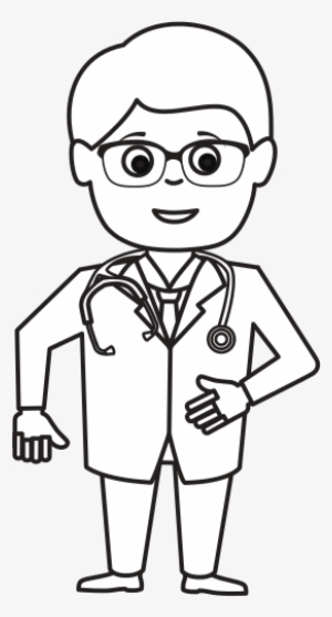 Doctor Cartoon Images - Doctor Cartoon Png Black And White