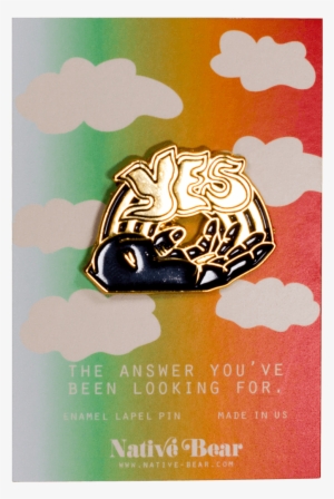 Yes Enamel Lapel Pin - Poster