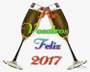 Gif Animados Transparentes De Frases - Custom Champagne Glasses Sticker