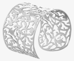 Allure Filigree Stainless Steel Bangle - Tresor Paris Allure Filigree Stainless Steel Bangle