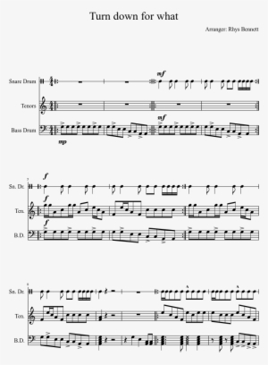 Turn Down For What Sheet Music Composed By Arranger - 내 낡은 서랍 속의 바다 박정현