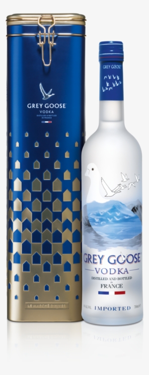 Grey Goose Bombay Sapphire - Grey Goose Vodka Bottle Rocks Glasses - Set