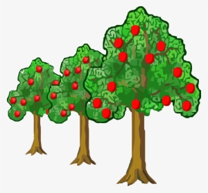 Far Near Apple Tree Clipart Png - Apple Trees Clipart