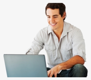 Successful Asian Online Dating - Men With Laptop Png