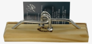 Metal Nail Puzzle On Wood Stand - Metal