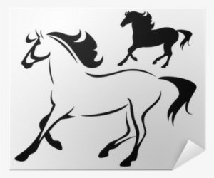 Beautiful Running Horse - Horse Outline