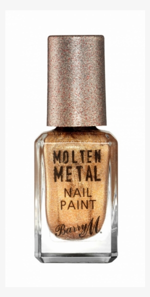 Molten Metal Nail Paint 01 Bronze Bae - Barry M Molten Metals Glitter Nail Polish - Bronze