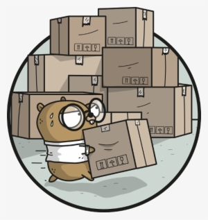 Gopher Working Hard To Move Packages/boxes - Golang Dep