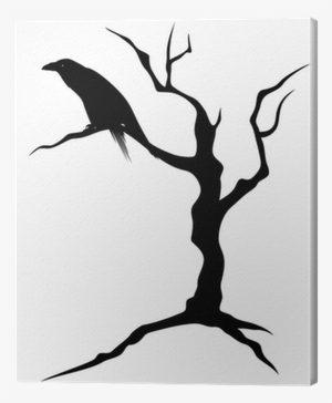 Raven Sitting On The Bare Tree Canvas Print • Pixers®