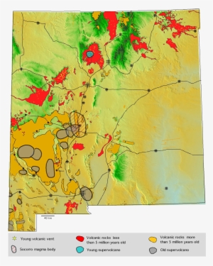 The Volcanoes Of New Mexico - New Mexico Volcanoes Map