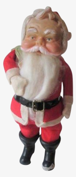Santa Claus Doll Vintage 1950s Rubber Face 12 Inch - Santa Claus