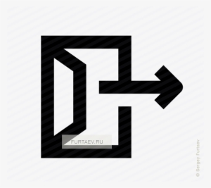 Vector Icon Of Open Door With Arrow Indicating Outside - Small Exit Icon Png