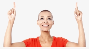 Free Png Women Pointing Top Png Images Transparent - Woman Looking Up Png