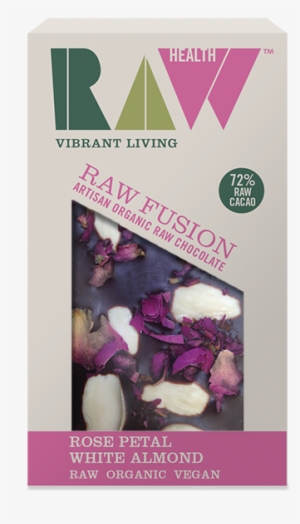 Chocolate Raw Fusion Petalos De Rosa Almendras 30gr - Artisan Raw Chocolate