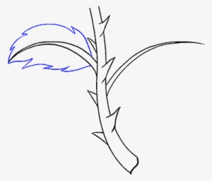 How To Draw Rose With A Stem - Drawing