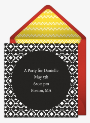 Aztec Circle Pattern Online Invitation - Party
