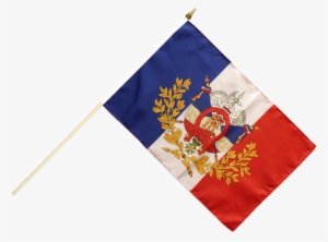 Drapeau France Avec Blason Sur Hampe - Troisieme Republique Du France