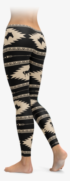 Aztec Horse Pattern Leggings - Brazilian Flag Leggings