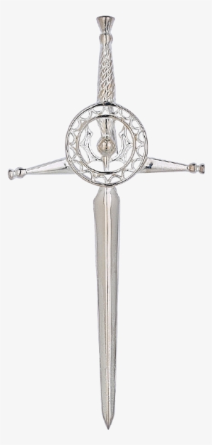 Thistle Circle Sterling Silver Kilt Pin - Thistle Circle Silver Kilt Pin