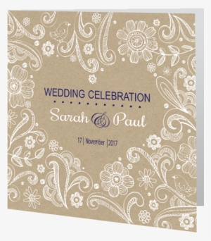 Rustic Brown With Birds And Swirls Design