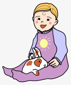 Baby And Bunny Clip Art - Clip Art
